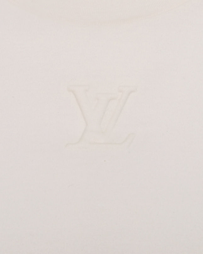EMBOSSED LOGO WHITE T-SHIRT 23SS SIZE M