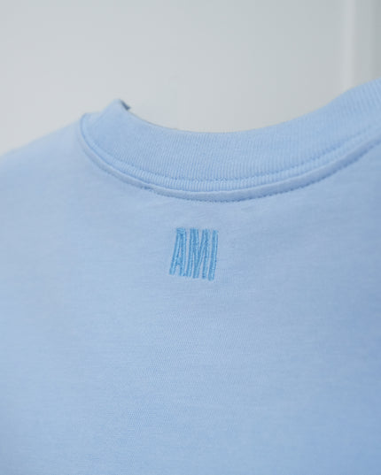 PARIS AMI DE COEUR TONAL BOXY FIT TSHIRT LIGHT BLUE