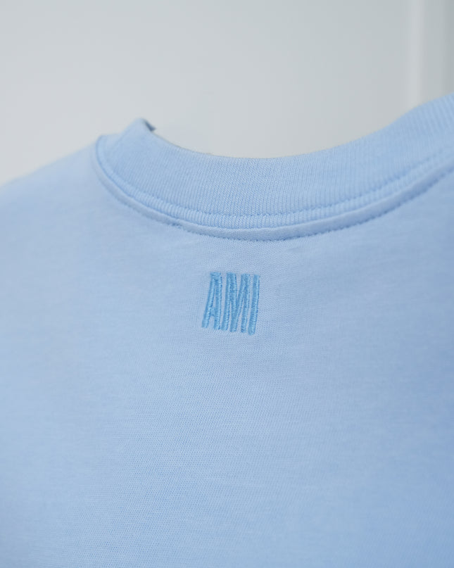 PARIS AMI DE COEUR TONAL BOXY FIT TSHIRT LIGHT BLUE