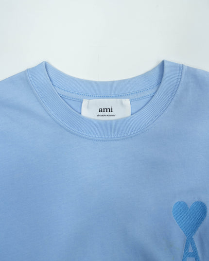 PARIS AMI DE COEUR TONAL BOXY FIT TSHIRT LIGHT BLUE
