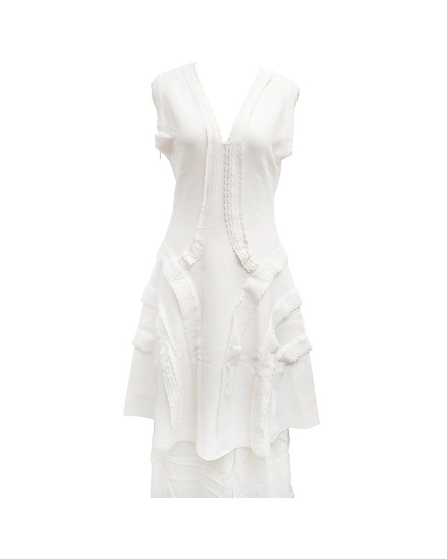 SLEEVELESS DRESS WHITE WITH INNERWEAR SIZE 42