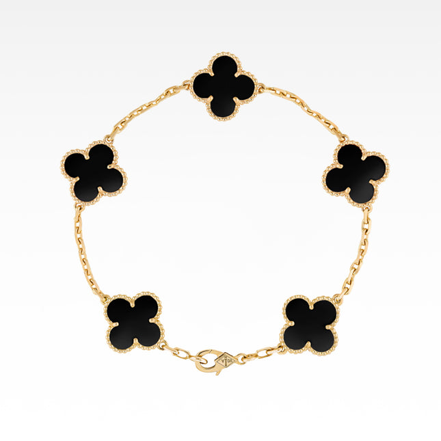 VINTAGE ALHAMBRA 5P ONYX BRACELET
