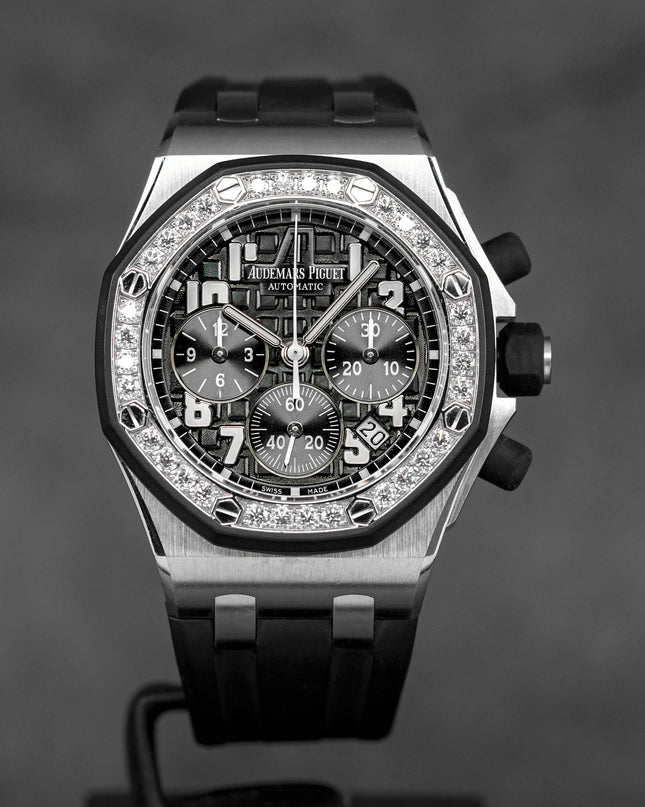 ROYAL OAK OFFSHORE CHRONOGRAPH 37MM BLACK DIAL DIAMOND BEZEL (2014)