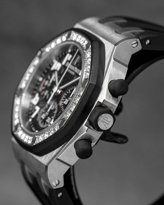 ROYAL OAK OFFSHORE CHRONOGRAPH 37MM BLACK DIAL DIAMOND BEZEL (2014)