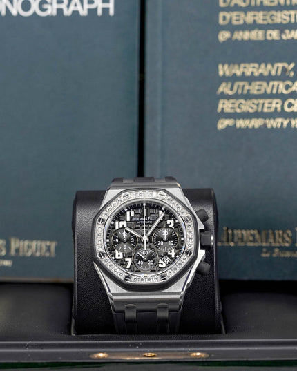 ROYAL OAK OFFSHORE CHRONOGRAPH 37MM BLACK DIAL DIAMOND BEZEL (2014)