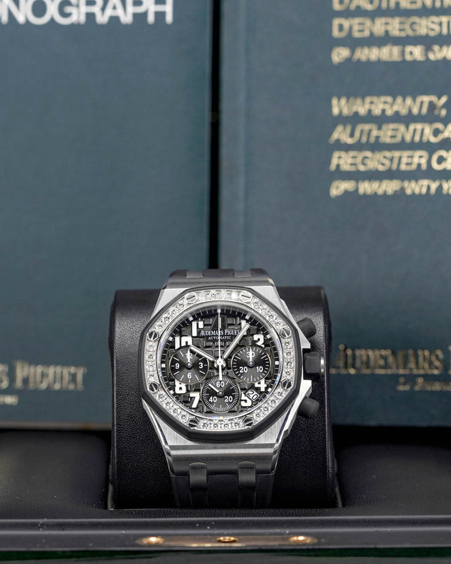 ROYAL OAK OFFSHORE CHRONOGRAPH 37MM BLACK DIAL DIAMOND BEZEL (2014)