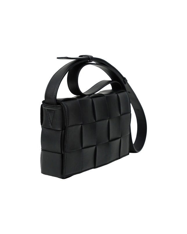 BLACK CASSETTE CROSSBODY BAG
