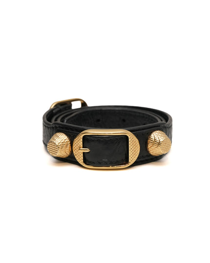 GIANT GOLD TRIPLE TOUR BRACELET BLACK
