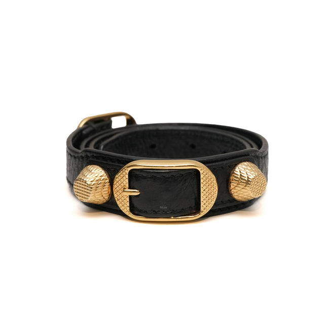GIANT GOLD TRIPLE TOUR BRACELET BLACK