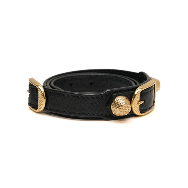 GIANT GOLD TRIPLE TOUR BRACELET BLACK