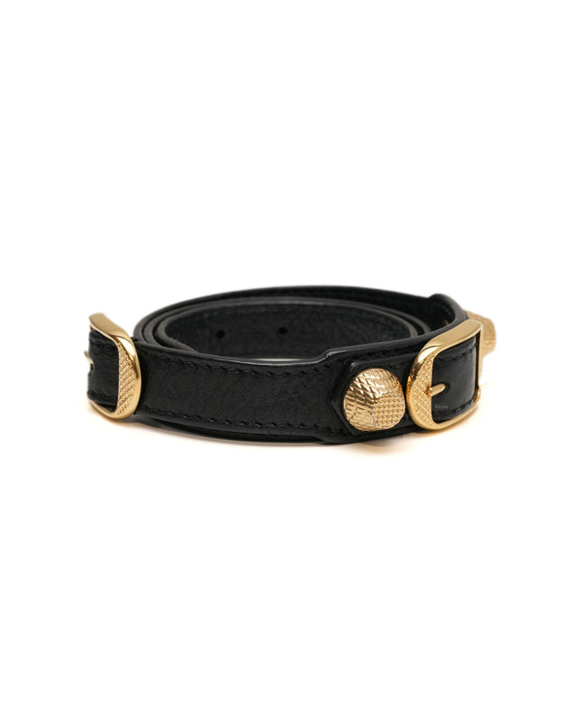 GIANT GOLD TRIPLE TOUR BRACELET BLACK