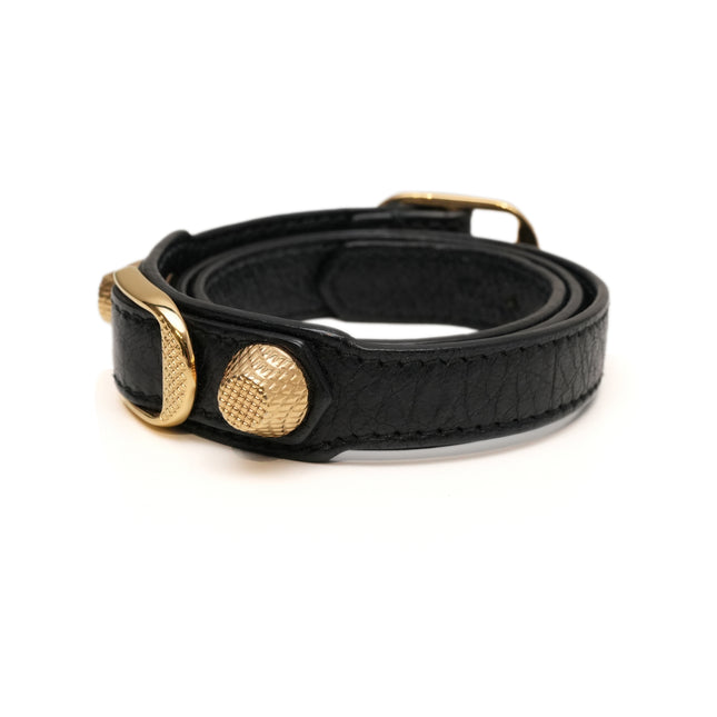 GIANT GOLD TRIPLE TOUR BRACELET BLACK