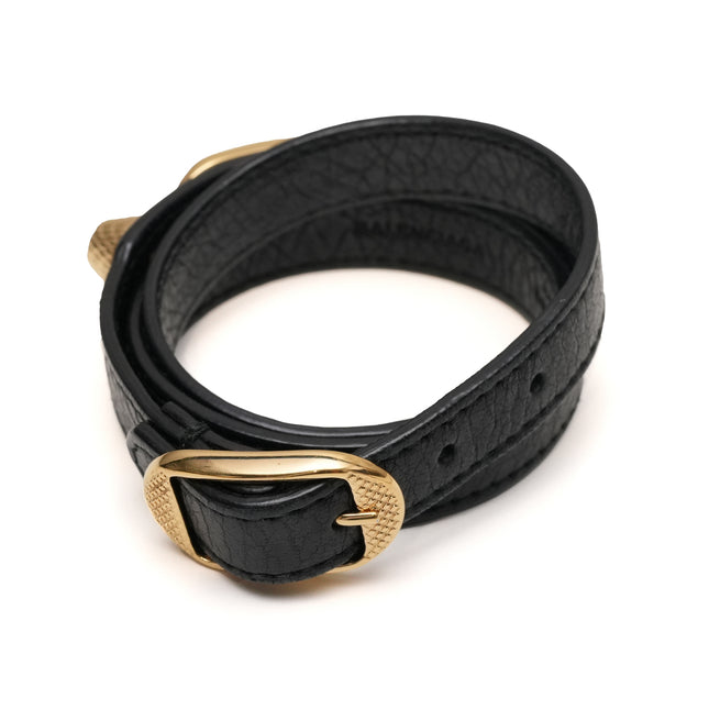GIANT GOLD TRIPLE TOUR BRACELET BLACK