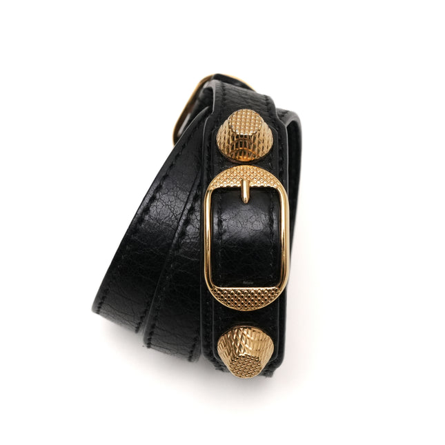 GIANT GOLD TRIPLE TOUR BRACELET BLACK