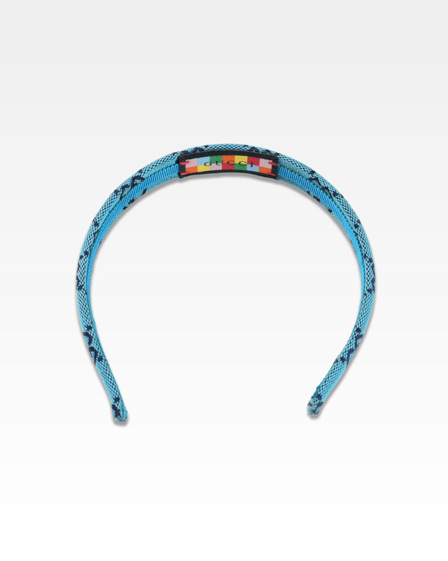 BLUE GG MONOGRAM CANVAS HEADBAND