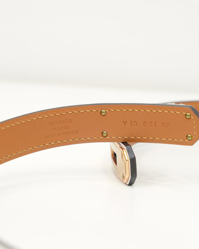 KELLY BELT WHITE EPSOM WITH GOLD HARDWARE