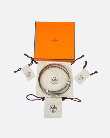 KELLY BELT WHITE EPSOM WITH GOLD HARDWARE