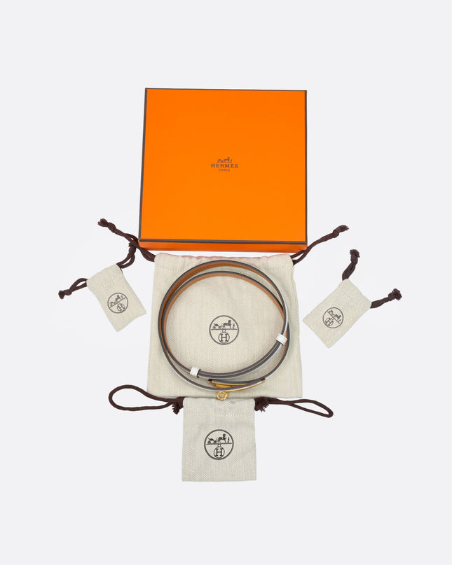 KELLY BELT WHITE EPSOM WITH GOLD HARDWARE