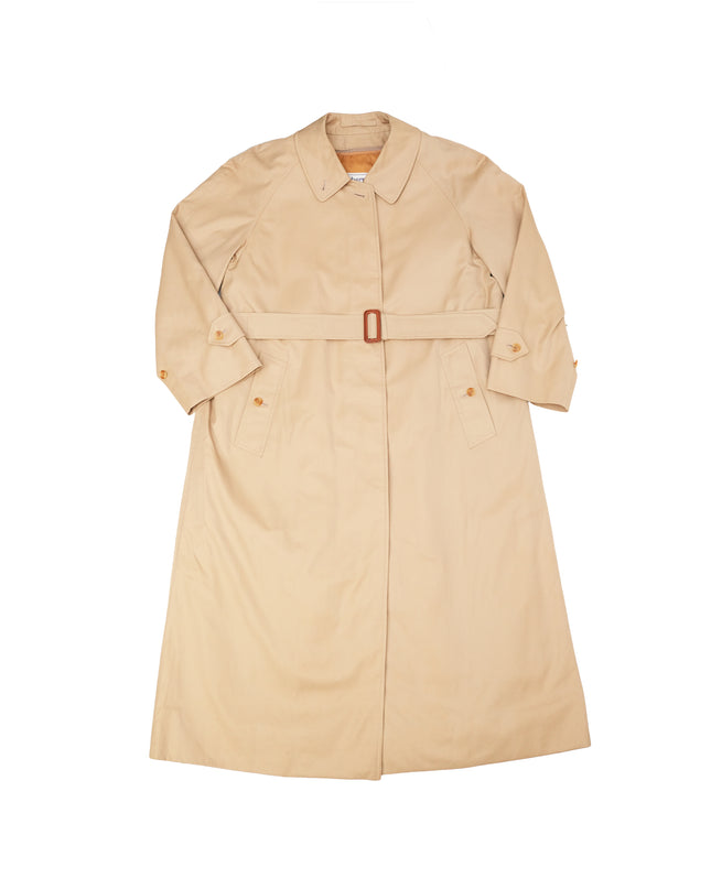 VINTAGE WOMEN BEIGE TRENCH COAT - SIZE 11