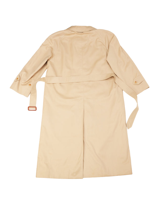 VINTAGE WOMEN BEIGE TRENCH COAT - SIZE 11