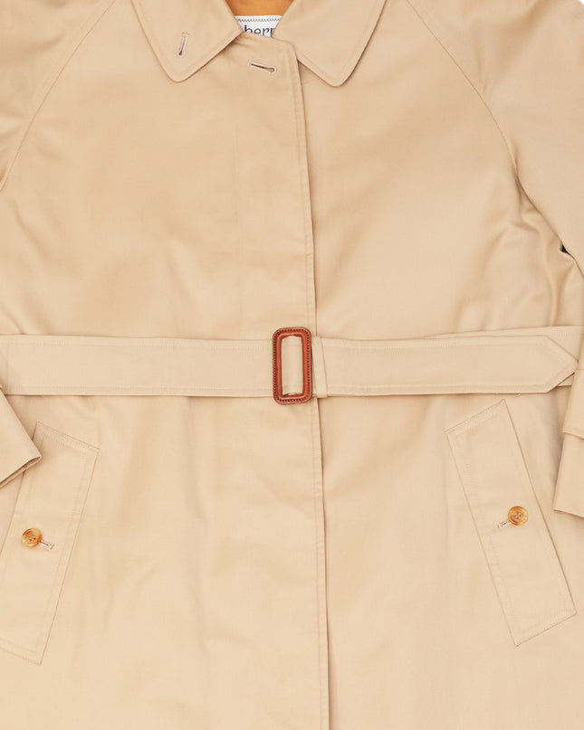 VINTAGE WOMEN BEIGE TRENCH COAT - SIZE 11