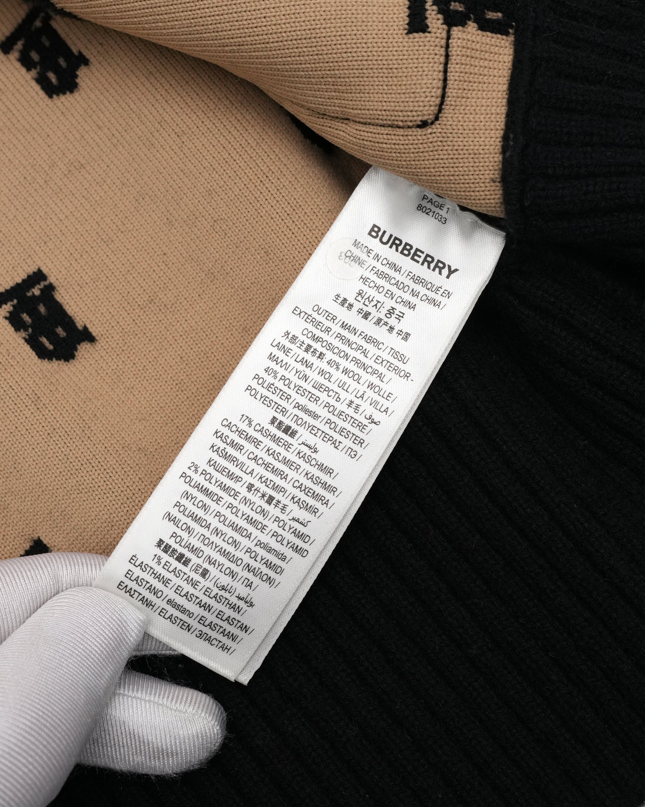 burberry wash tag