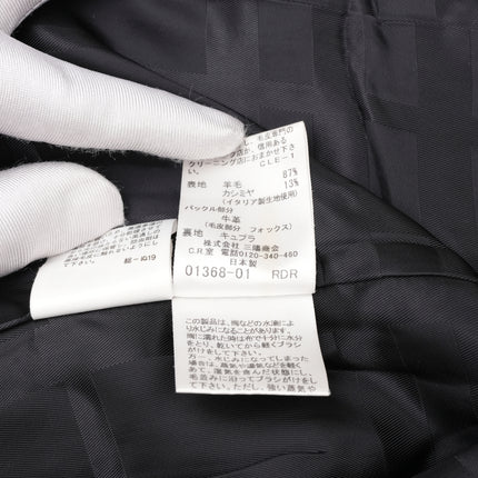 LONDON BLACK COAT IT40 WITH BELT
