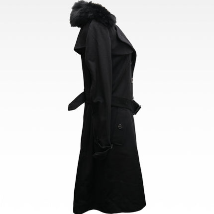 LONDON BLACK COAT IT40 WITH BELT