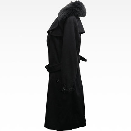 LONDON BLACK COAT IT40 WITH BELT