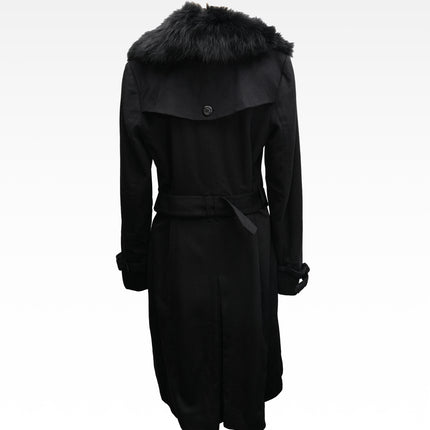 LONDON BLACK COAT IT40 WITH BELT