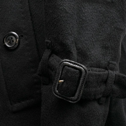 LONDON BLACK COAT IT40 WITH BELT