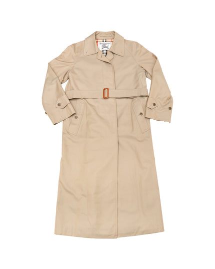 VINTAGE TRENCH COAT KHAKI WITH DETACHABLE BELT - SIZE 9