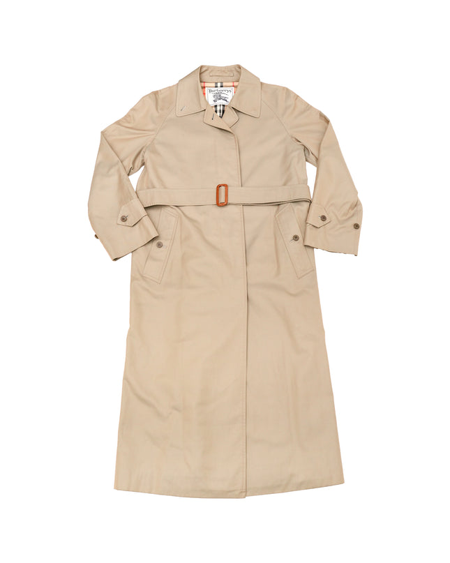VINTAGE TRENCH COAT KHAKI WITH DETACHABLE BELT - SIZE 9