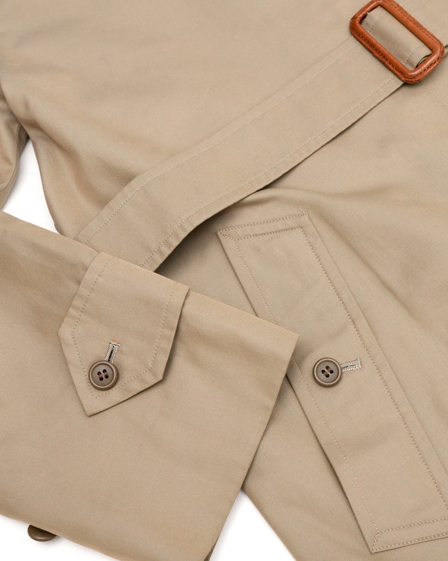 VINTAGE TRENCH COAT KHAKI WITH DETACHABLE BELT - SIZE 9