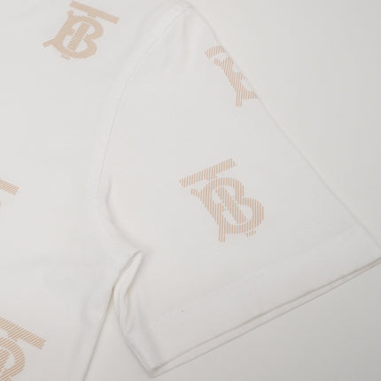 TB LOGO WHITE x BEIGE MONOGRAM
