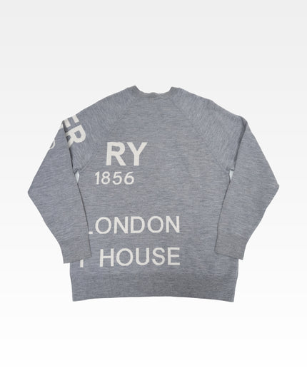 HORSEFERRY GREY ACHERON WOOL KNIT SWEATER - SIZE M