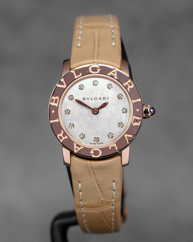 Harga Bvlgari BB Ladies Rosegold MOP Diamond