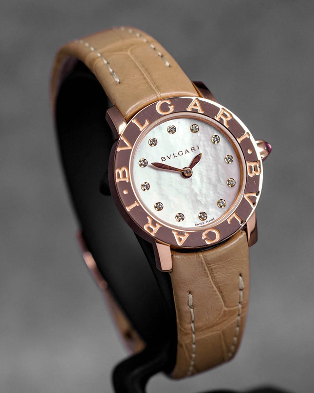 Harga Bvlgari BB Ladies Rosegold MOP Diamond