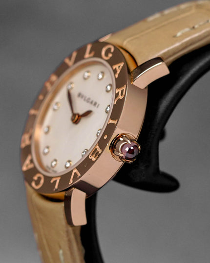 Harga Bvlgari BB Ladies Rosegold MOP Diamond