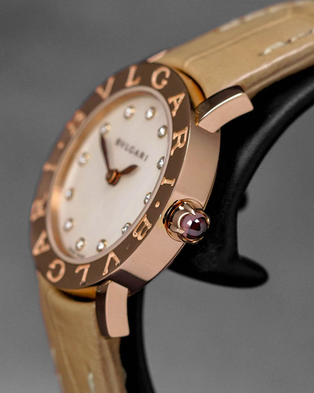 Harga Bvlgari BB Ladies Rosegold MOP Diamond