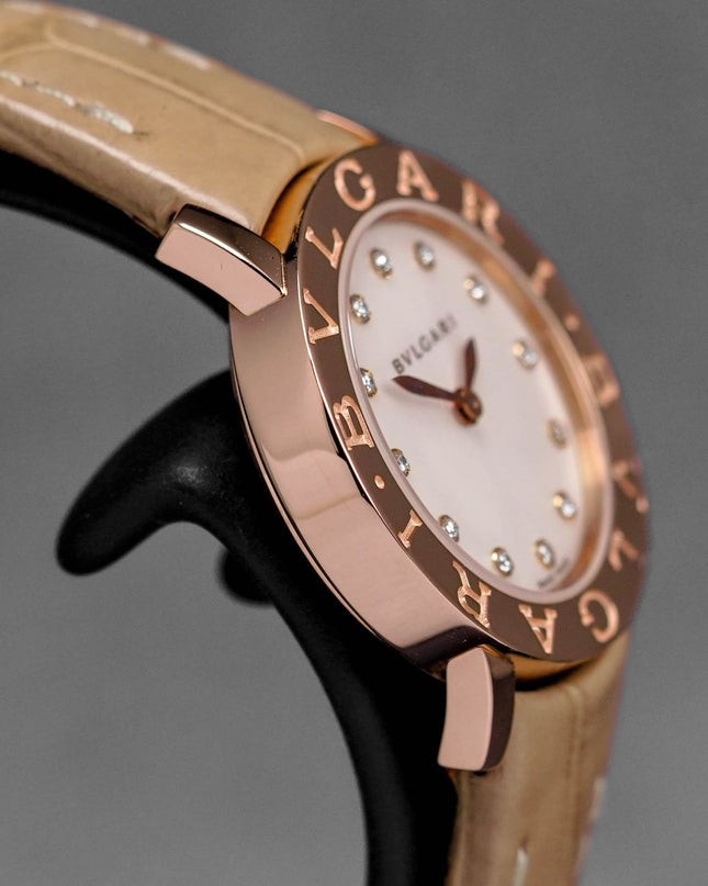 Harga Bvlgari BB Ladies Rosegold MOP Diamond