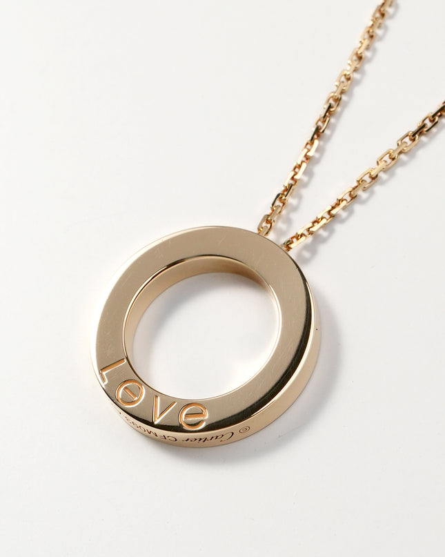 LOVE NECKLACE 18K YELLOWGOLD PAVED DIAMONDS
