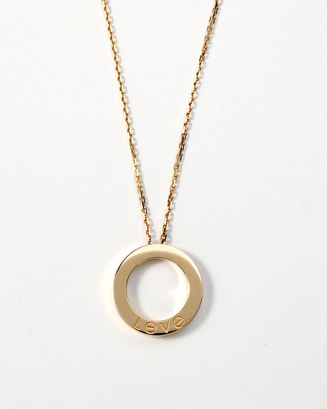 LOVE NECKLACE 18K YELLOWGOLD PAVED DIAMONDS