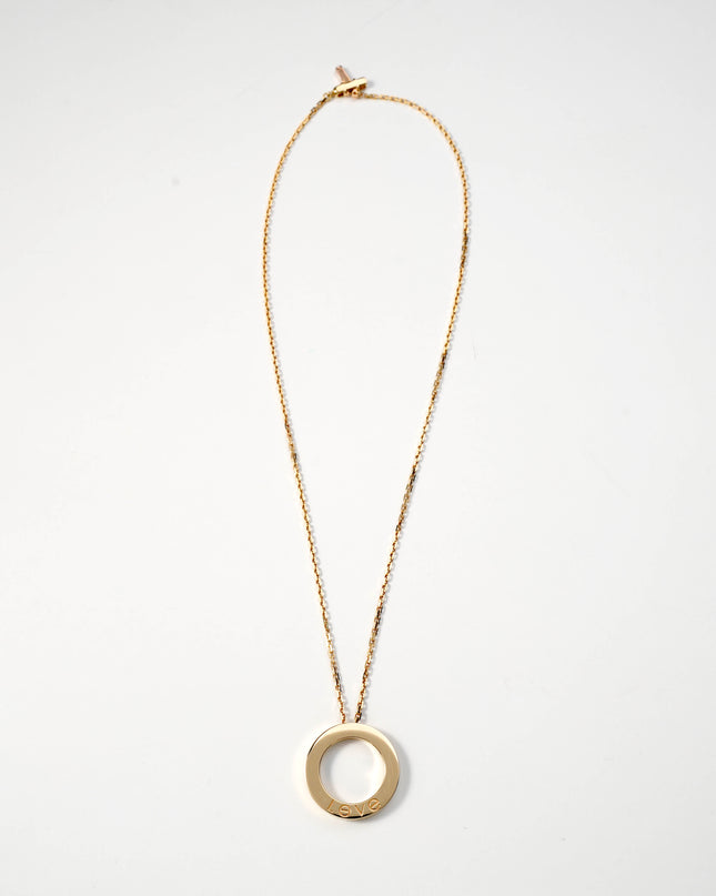 LOVE NECKLACE 18K YELLOWGOLD PAVED DIAMONDS