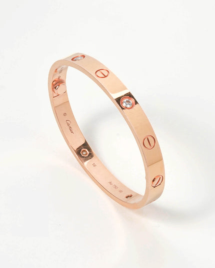 LOVE BRACELET 18K ROSEGOLD WITH 4 DIAMONDS (2023)