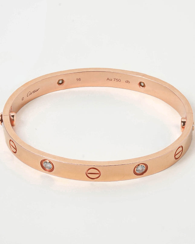 LOVE BRACELET 18K ROSEGOLD WITH 4 DIAMONDS (2023)