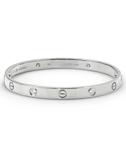 LOVE BRACELET WHITEGOLD WITH 4 BRILLIANT CUT DIAMONDS (2015)