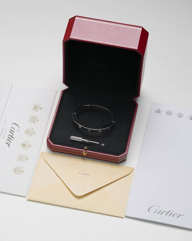 LOVE BRACELET WHITEGOLD WITH 4 BRILLIANT CUT DIAMONDS (2015)