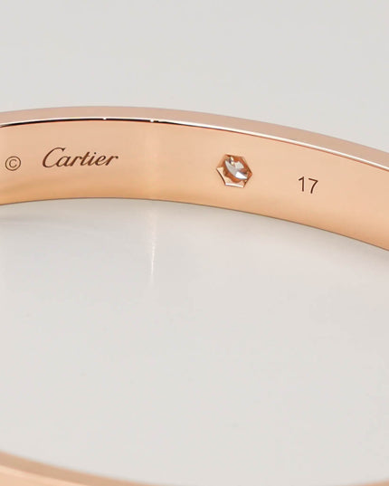 LOVE BRACELET 18K ROSEGOLD WITH 4 DIAMONDS (2022) - SIZE 17