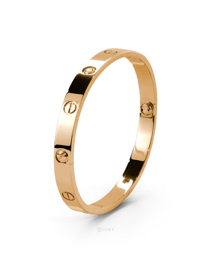 LOVE BRACELET YELLOWGOLD WITH 4 BRILLIANT CUT DIAMONDS